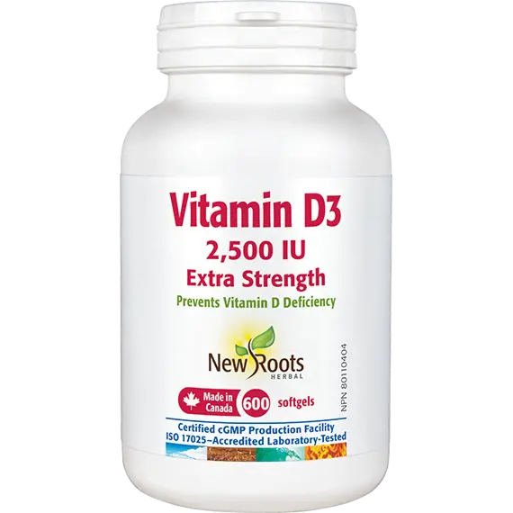 Vitamin D3 2,500 IU Extra Strength (Softgels)